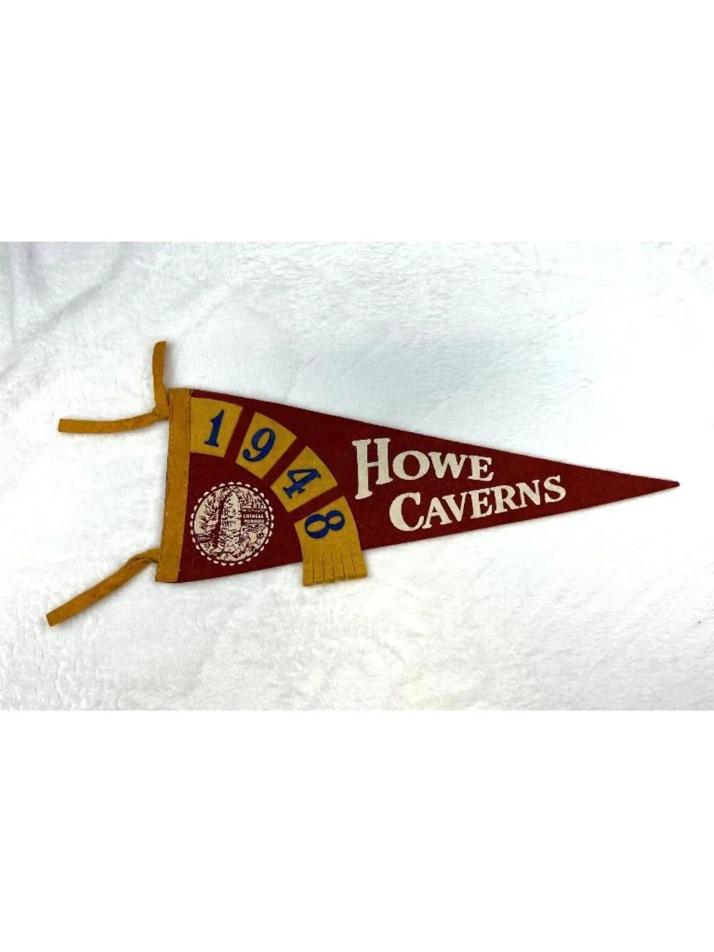 Vintage 1948 Howe Caverns pennant